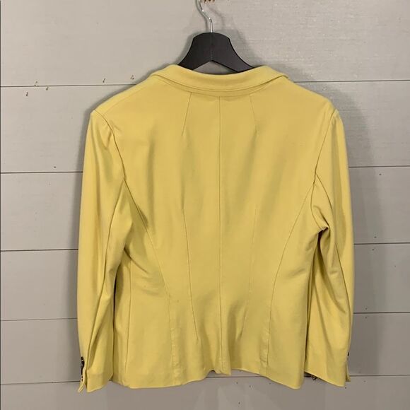 Marella made in Italy Yellow Blazer Tailored Suit Jacket woman’s size 10 - Picture 6 of 10